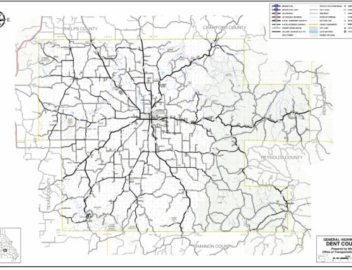 MODOT Detailed Road Map – Dent County
